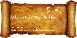 Dörnhöfer Anita névjegykártya